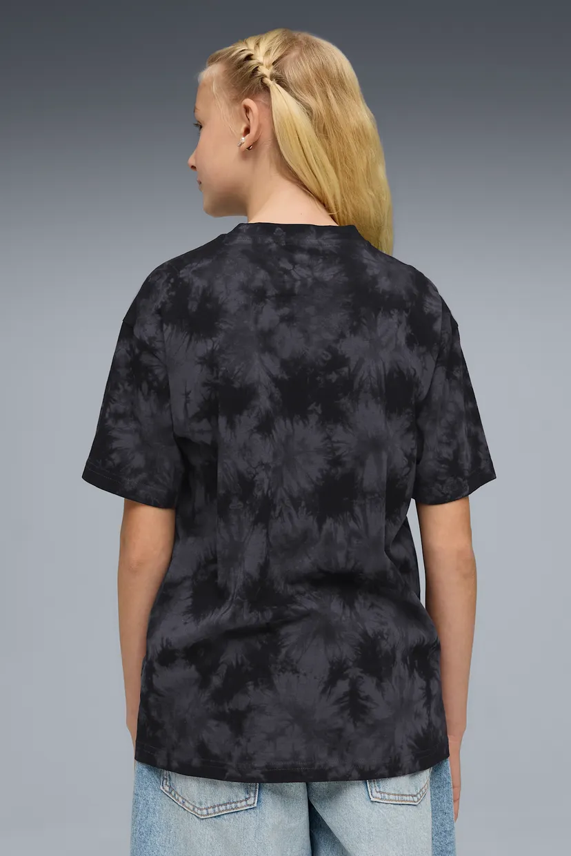 Детская черная футболка с узором Essentials Relaxed Tie-Dye Tee Youth 3