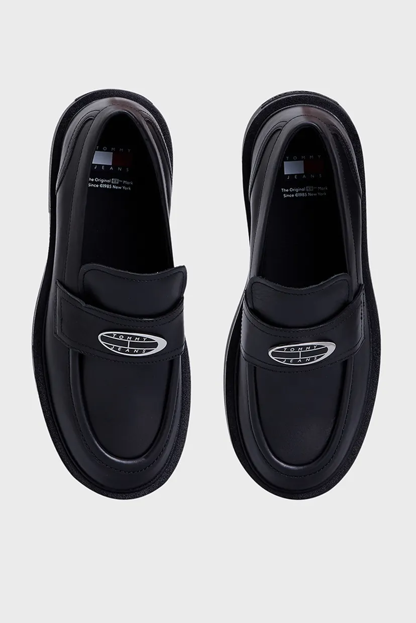 Жіночі чорні шкіряні лофери TJW FLAT LOAFER 4