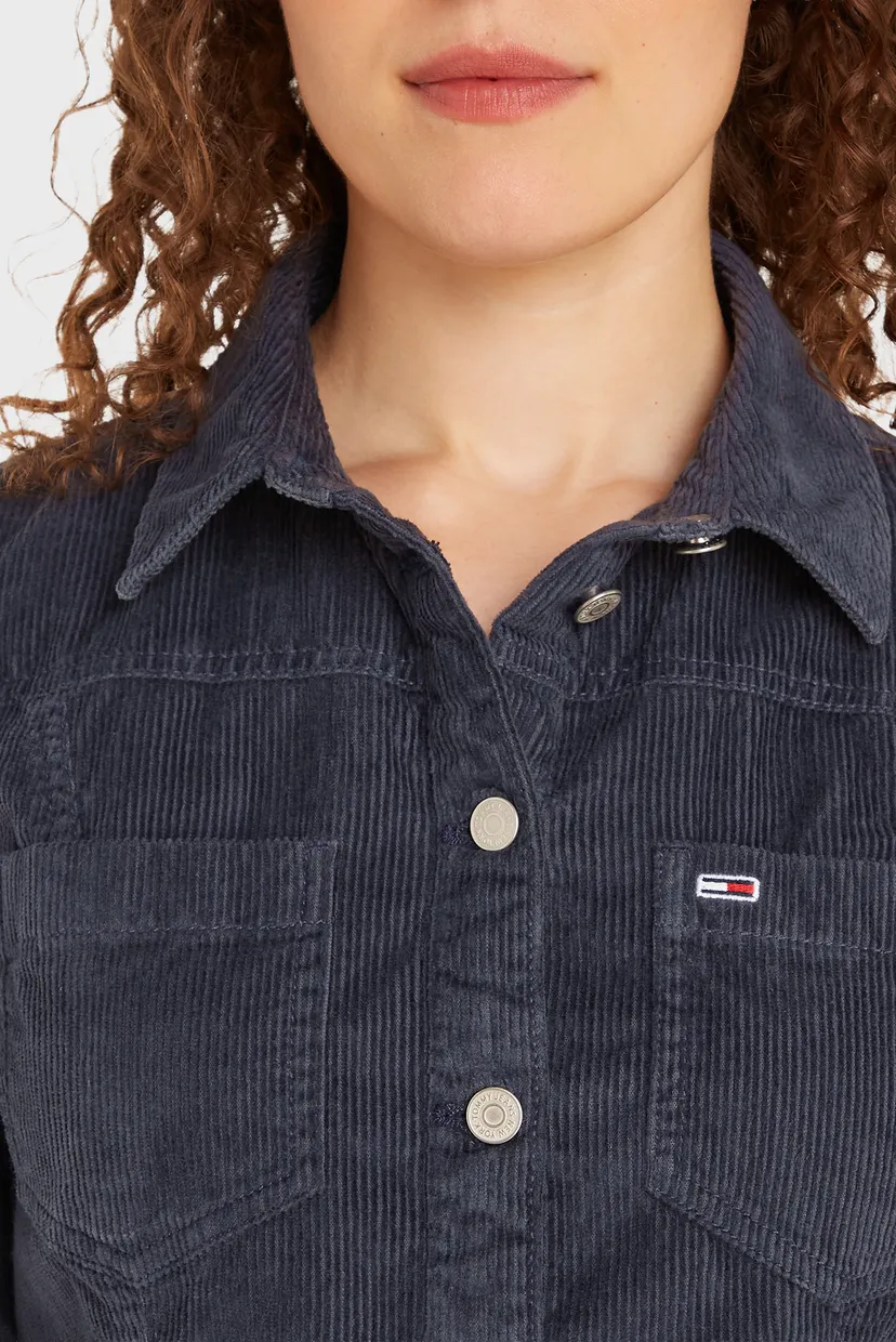 Жіноча темно-синя вельветова сукня TJW SLIM LS WASHED CORD 3