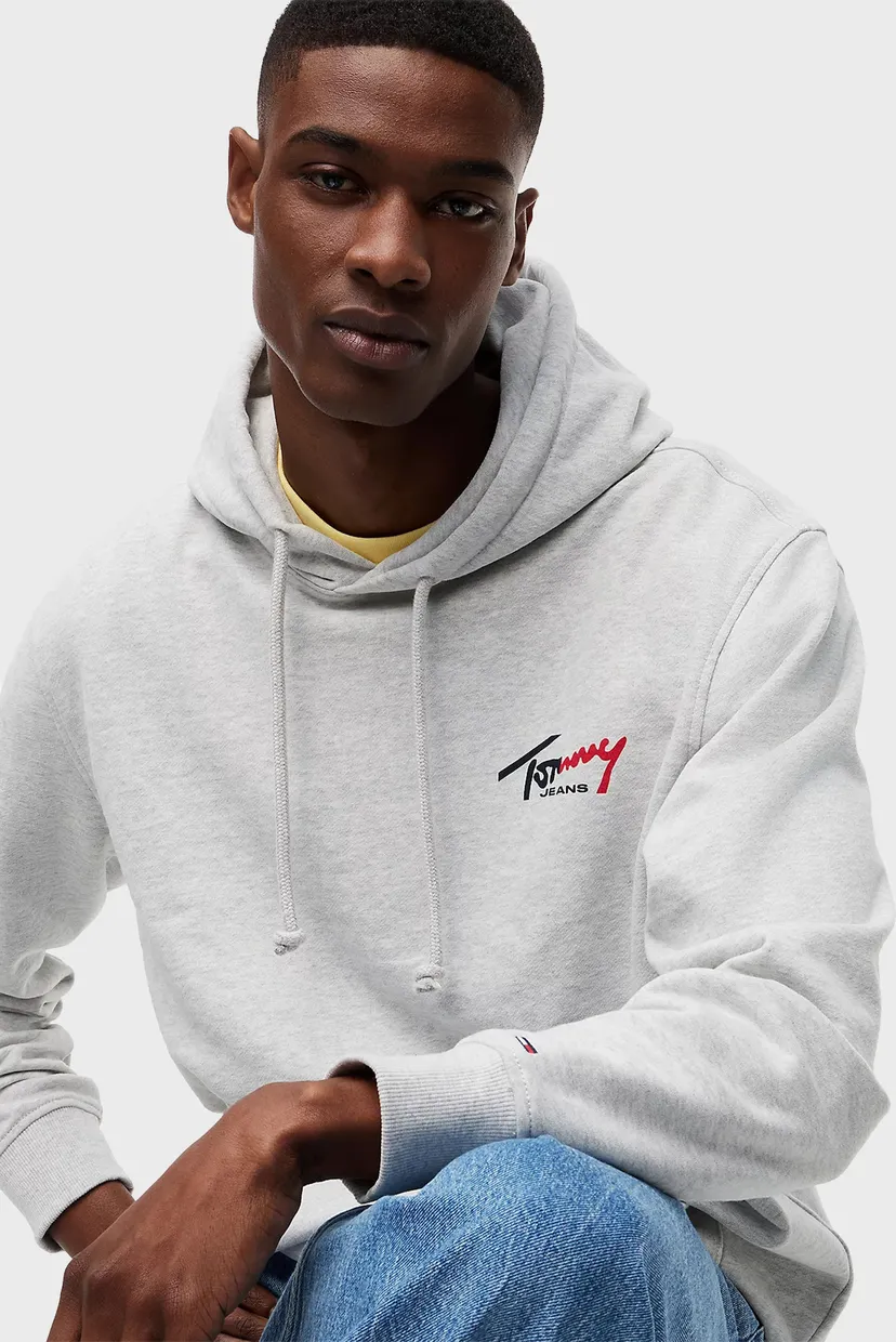 Чоловіче світло-сіре худі REG ENTRY SIGN HOODIE EXT 4