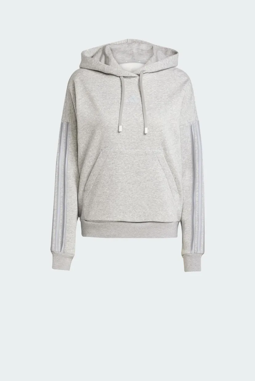 Женское светло-серое худи Holiday 3-Stripes Fleece 6