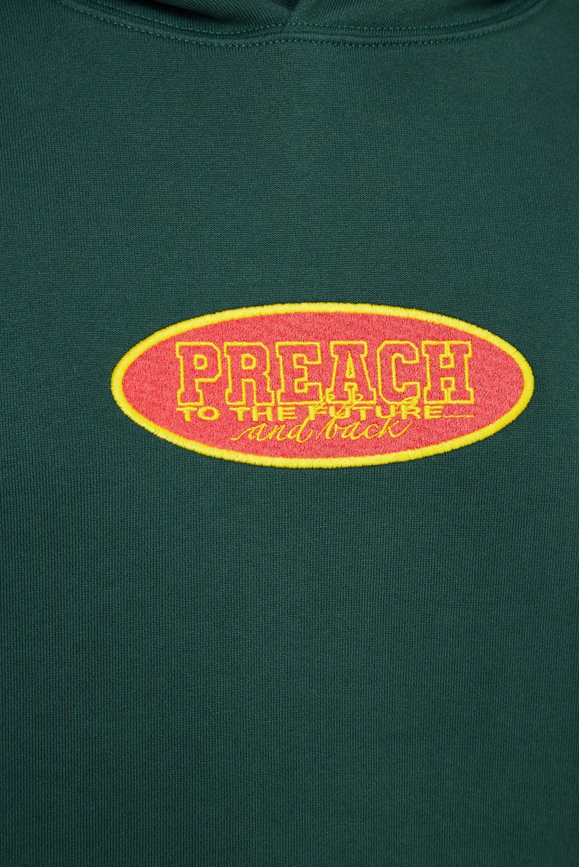 Чоловіче зелене худі Relaxed Oval Logo H GOTS 3
