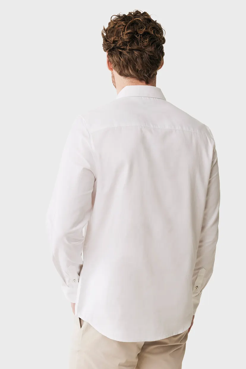 Чоловіча біла сорочка Smart herringbone shirt 3