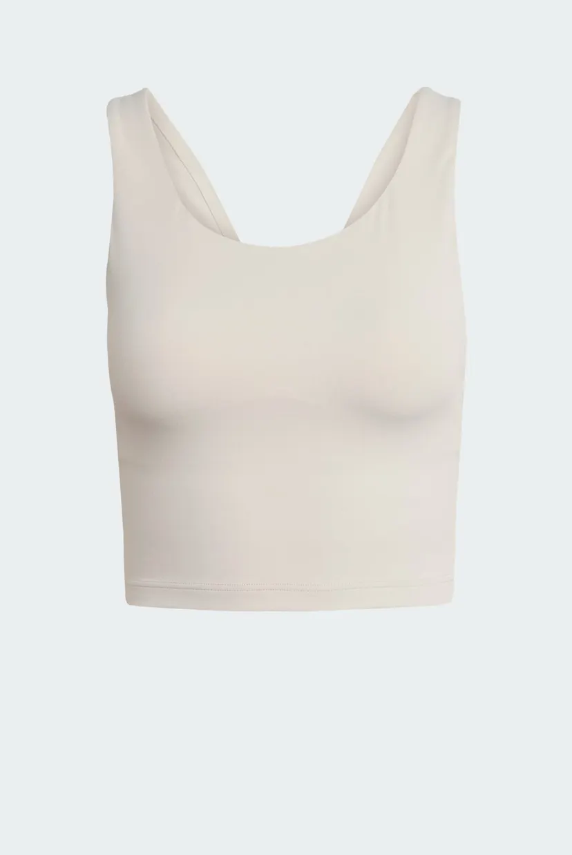 Жіноча бежева майка adidas All Me Medium Support 6