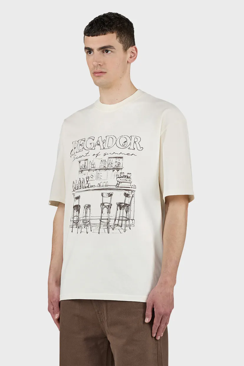 Мужская белая футболка Barno Oversized Tee 3