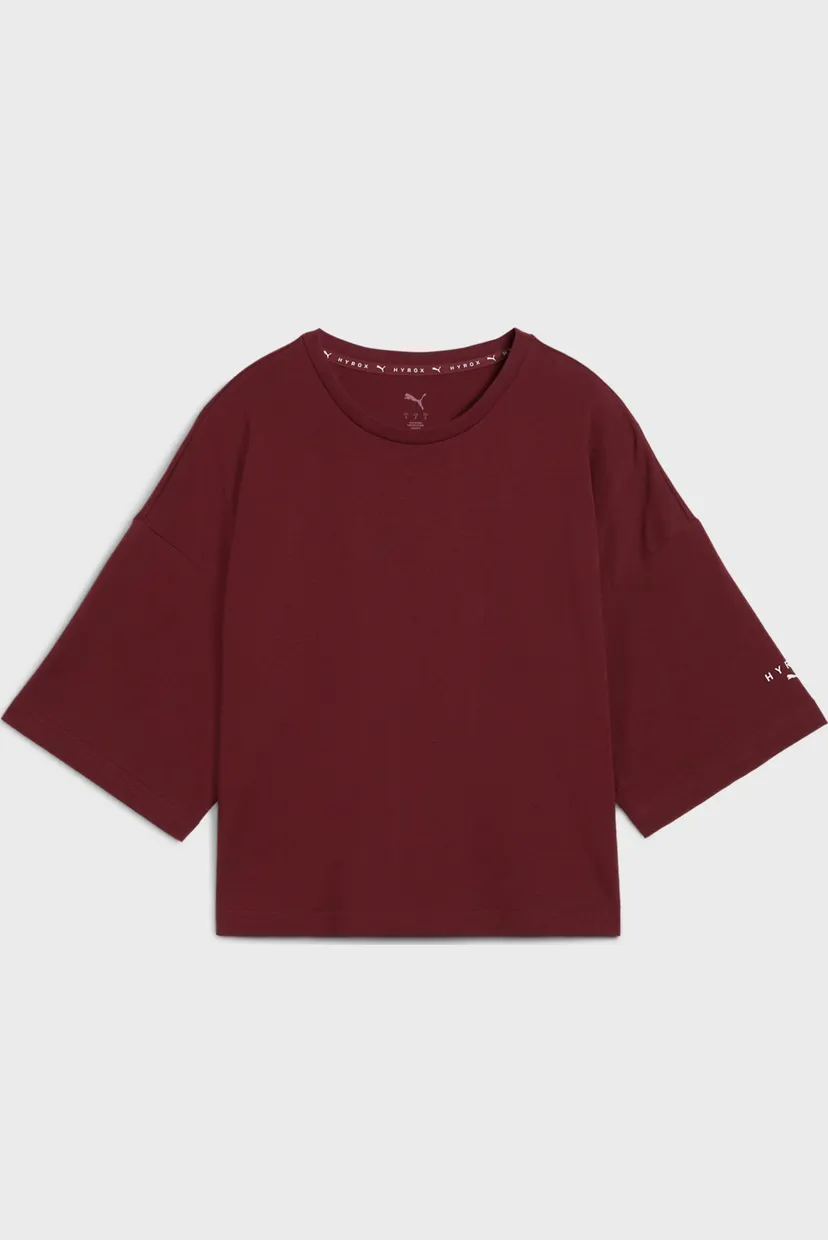 Женская бордовая футболка PUMA x HYROX City Lifestyle Tee Women 4