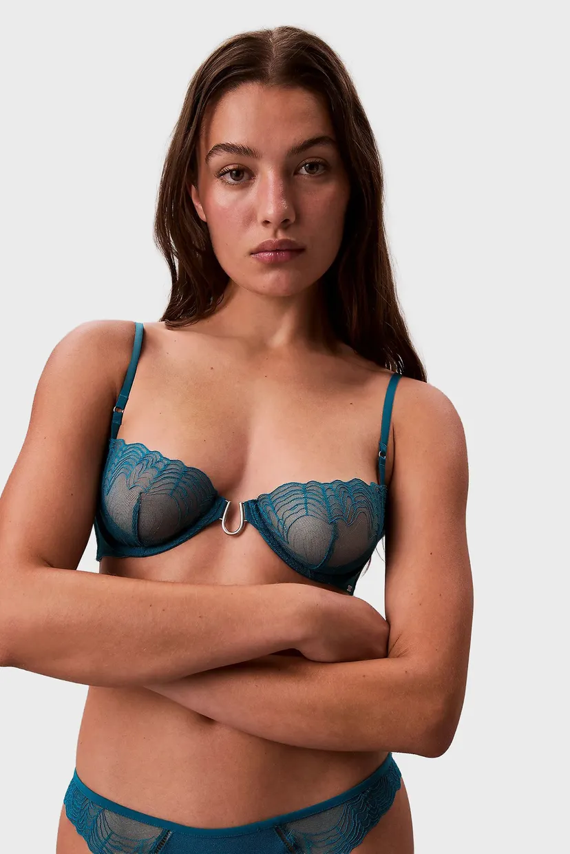 Жіночий бірюзовий бюстгальтер UNLINED BALCONETTE 4