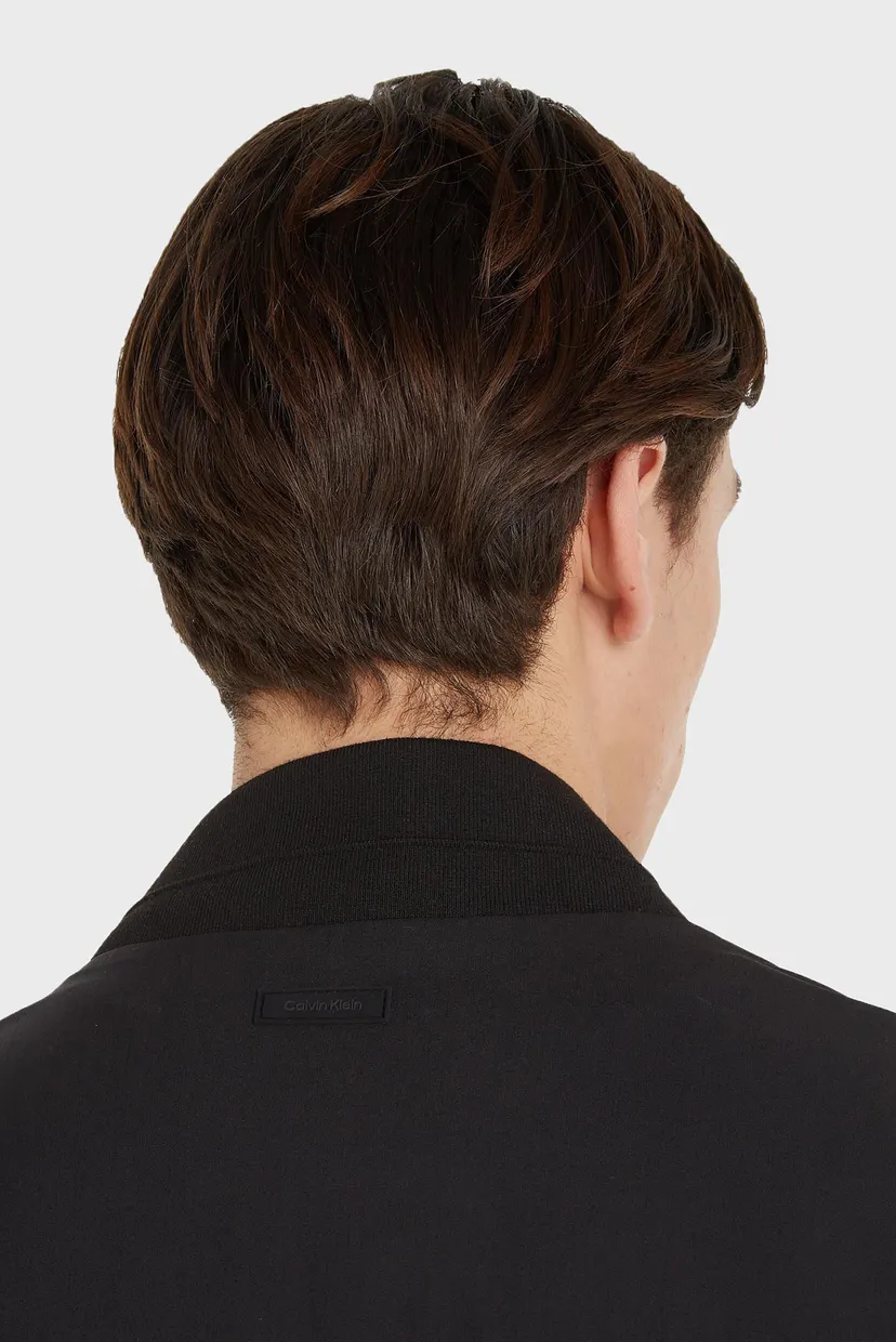 Чоловічий чорний бомбер TECHNO WOOL HERO BOMBER 3