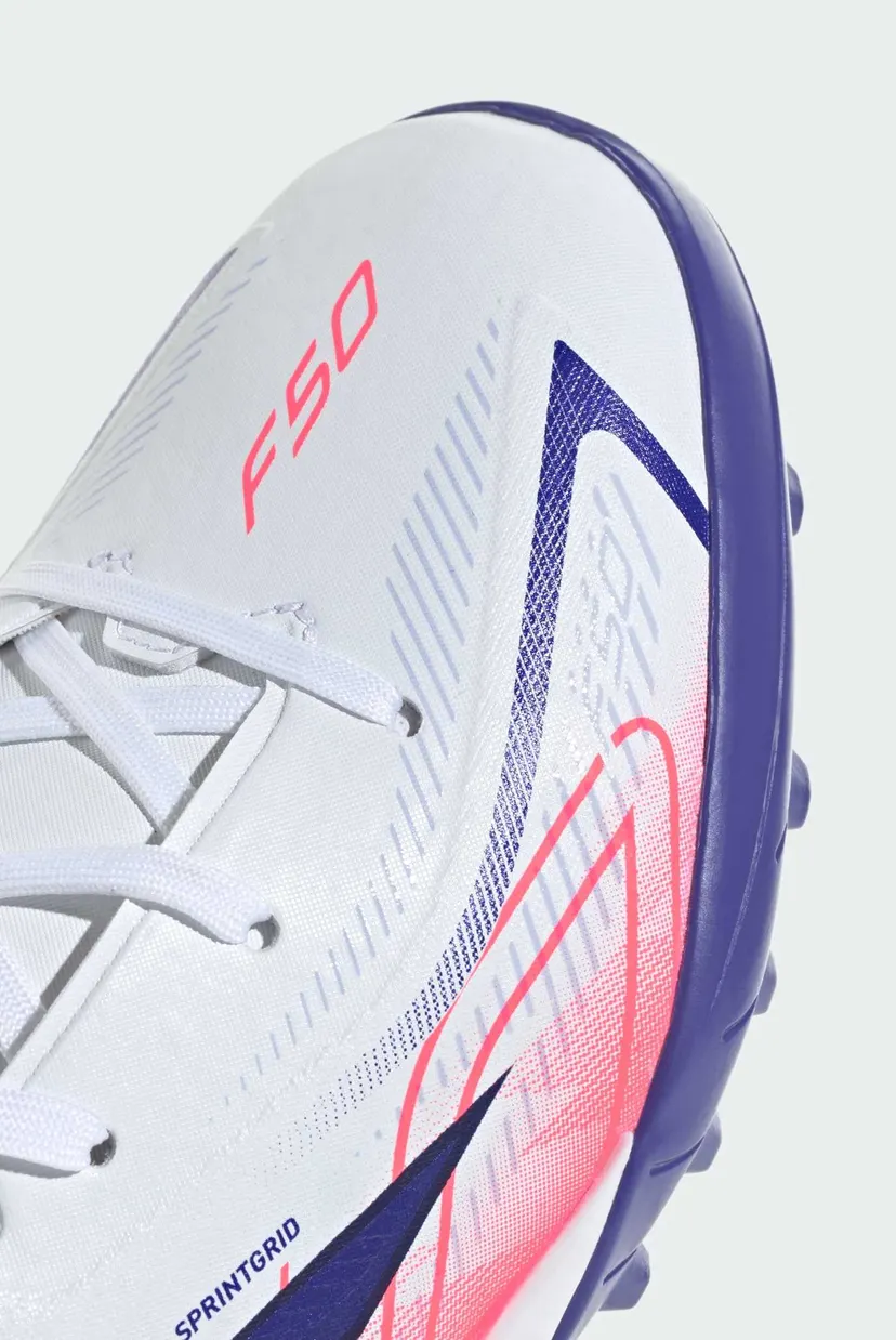 Детские белые сороконожки F50 Hyperfast League Turf Football Kids 9