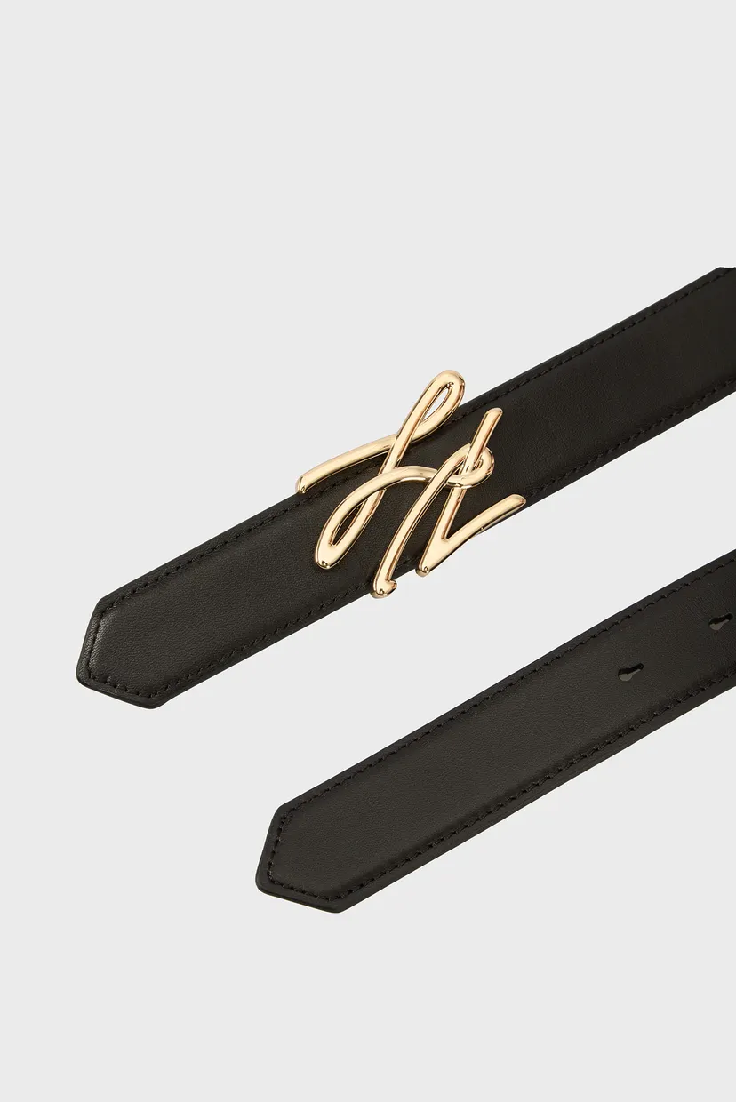 Женский черный кожаный ремень K AUTOGRAPH MD BELT H3 4