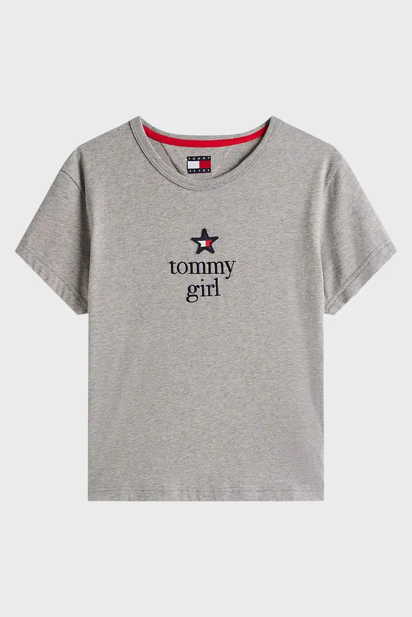 Жіноча сіра футболка TOMMY GIRL 5