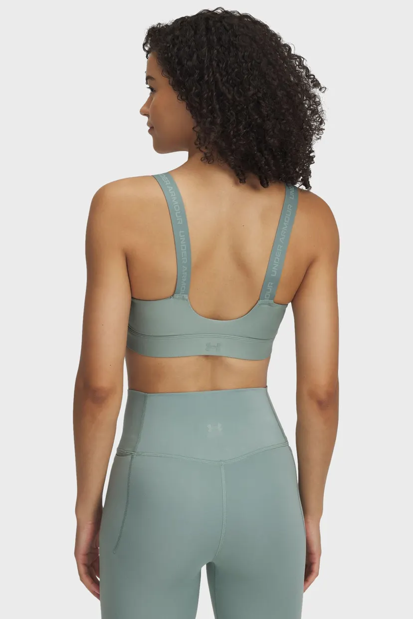Женский мятный топ UA Infinity High Zip 2.0 Bra 9