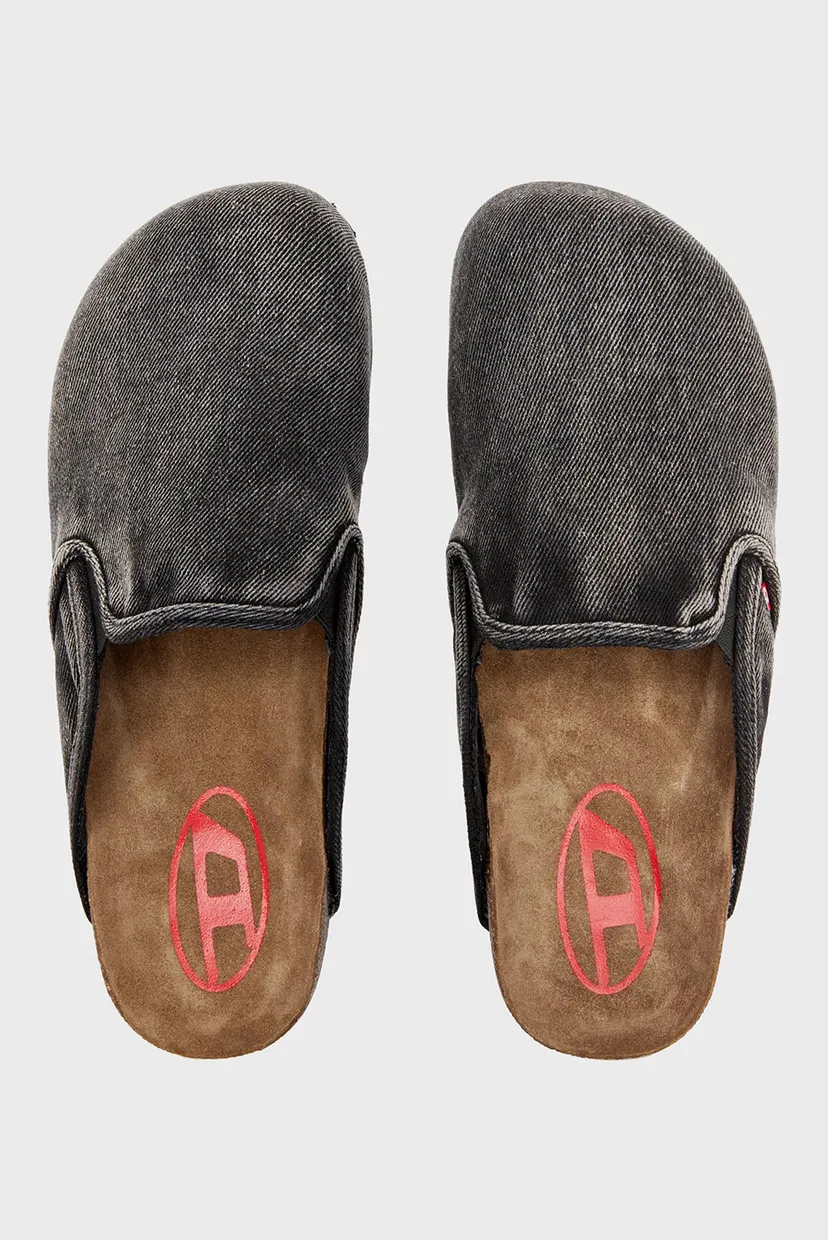 Мужские черные джинсовые клоги WOODSTOCK SLIP-ON SHOES 4