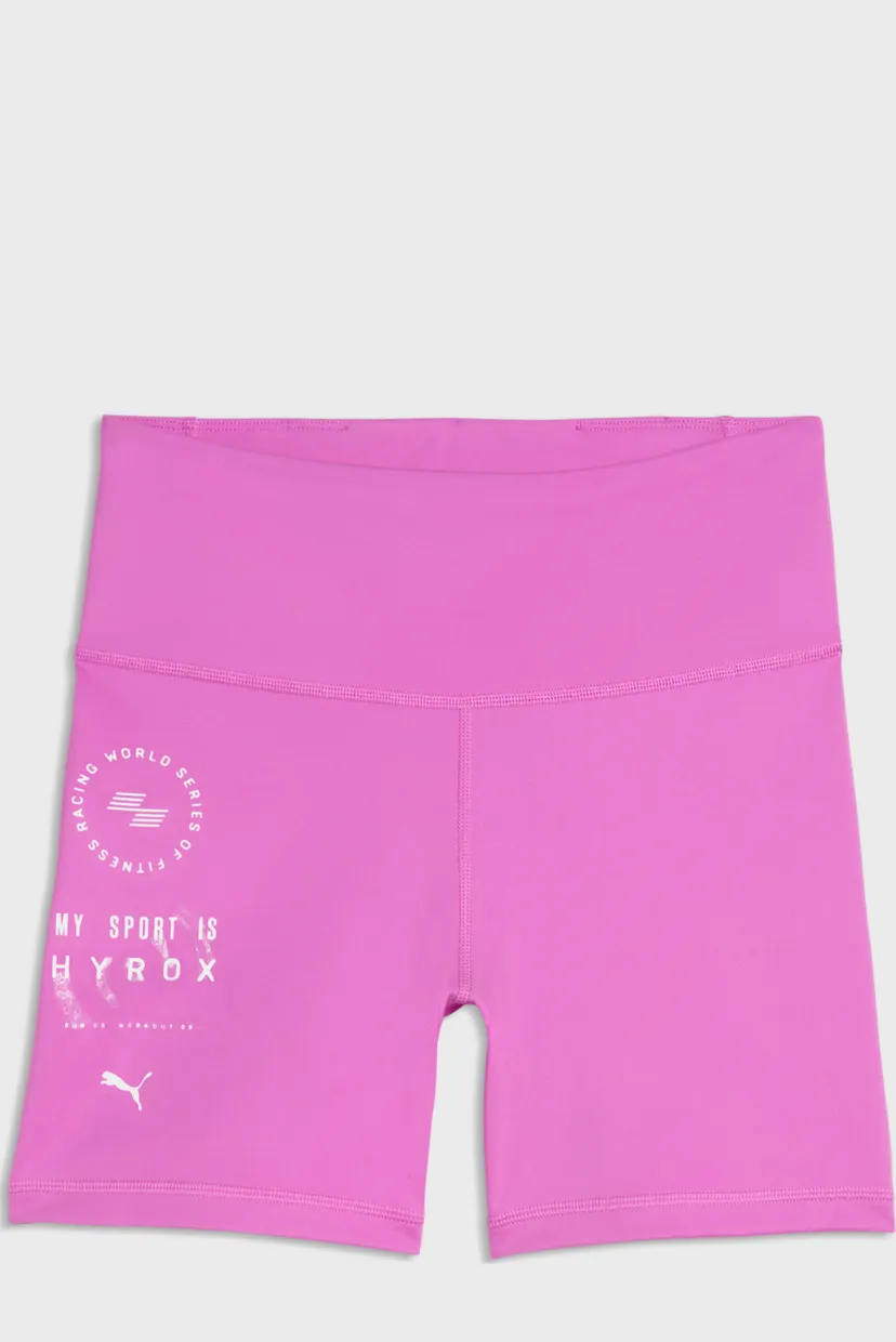 Женские розовые велосипедки PUMA x HYROX Essentials Short Tights Women 4