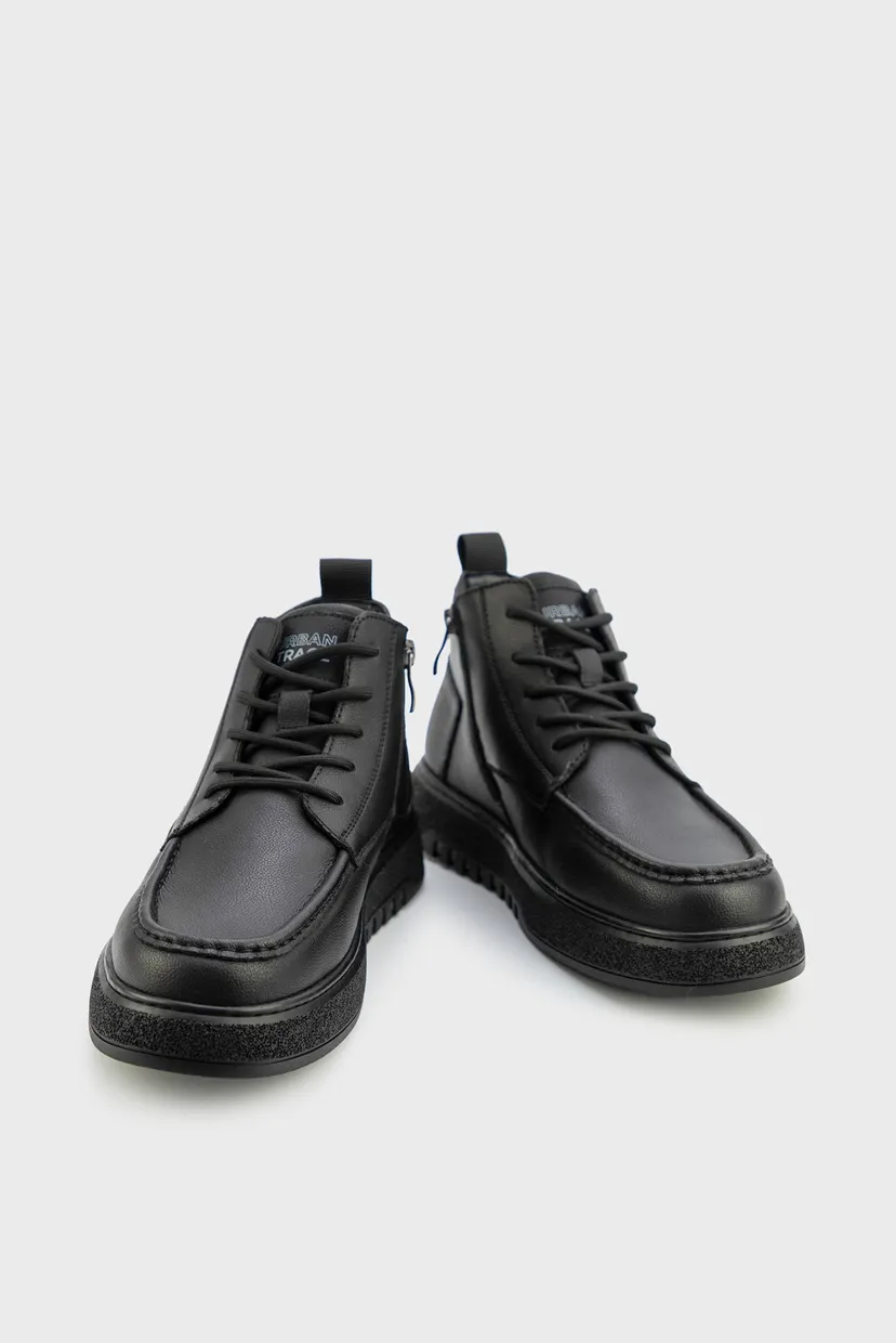 Чоловічі чорні шкіряні дезерти 4