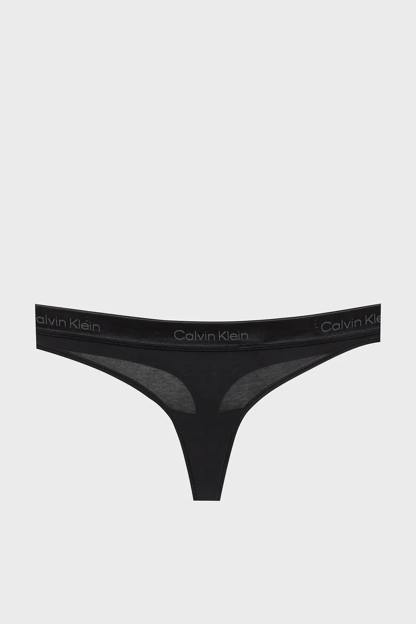 Женские черные трусики THONG 8