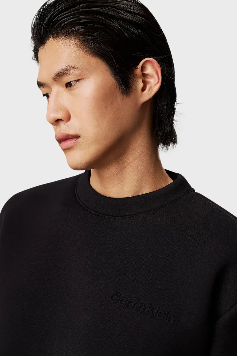Мужской черный свитшот SPACER EMBOSSED LOGO 4