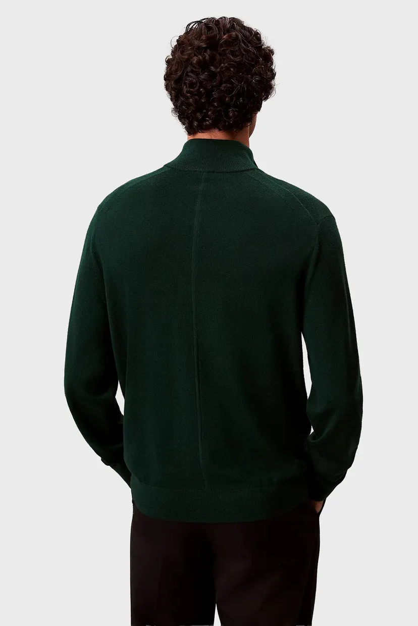 Мужская темно-зеленая шерстяная кофта LS MERINO 3