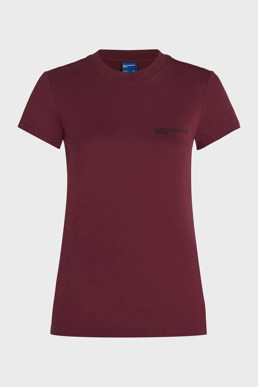 Жіноча бордова футболка slim ss tee 5