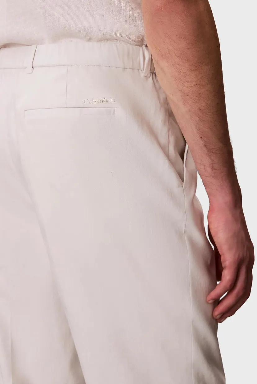 Чоловічі білі лляні брюки TAPERED 6