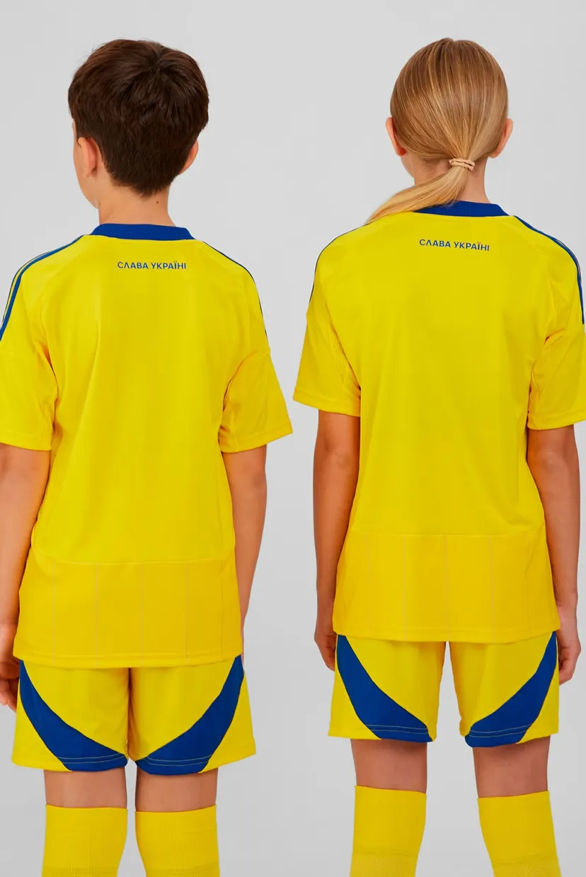 Дитяча жовта футболка Ukraine 24 Kids adidas IP2189 — MD-Fashion