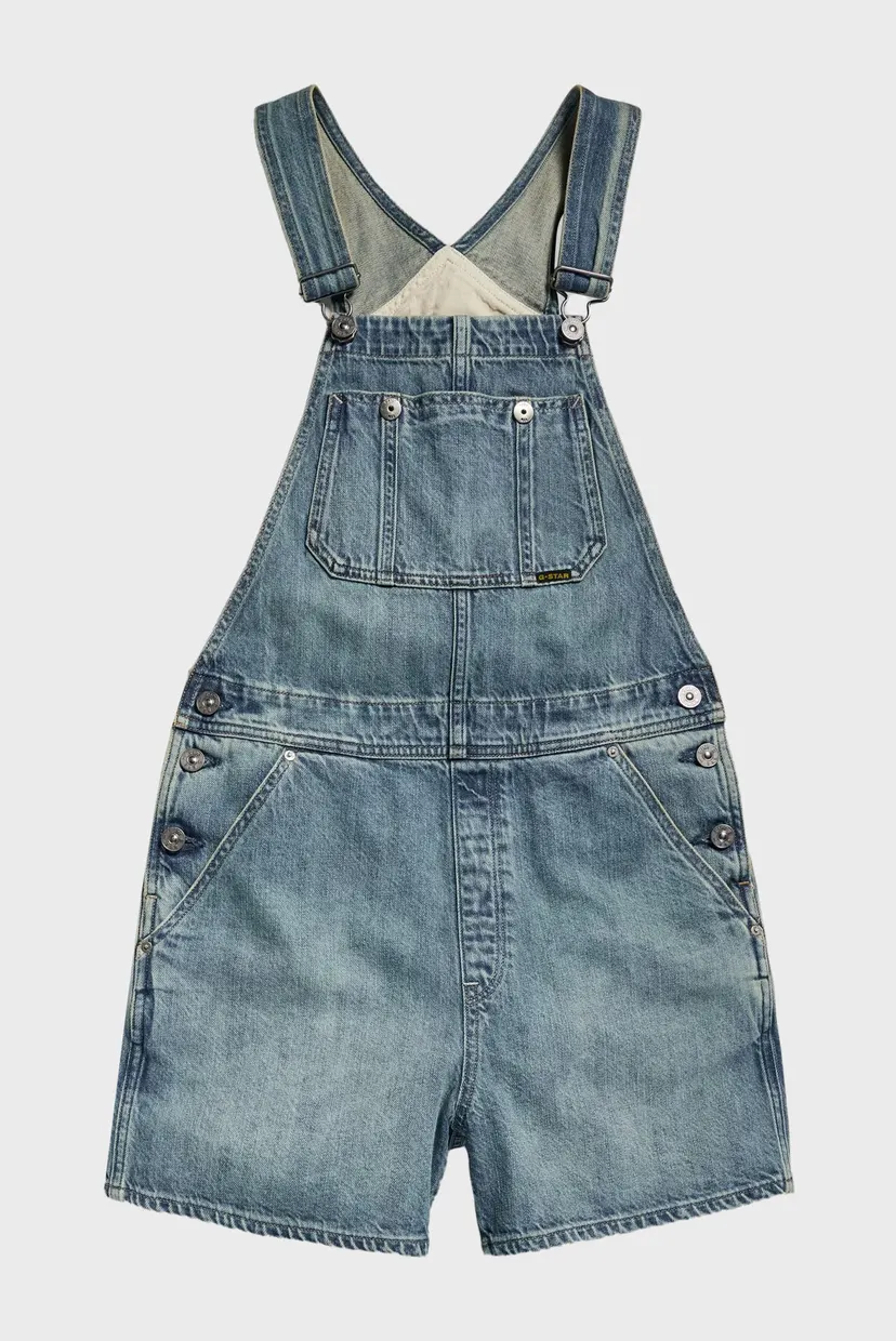Жіночий синій джинсовий комбінезон Dungaree 4