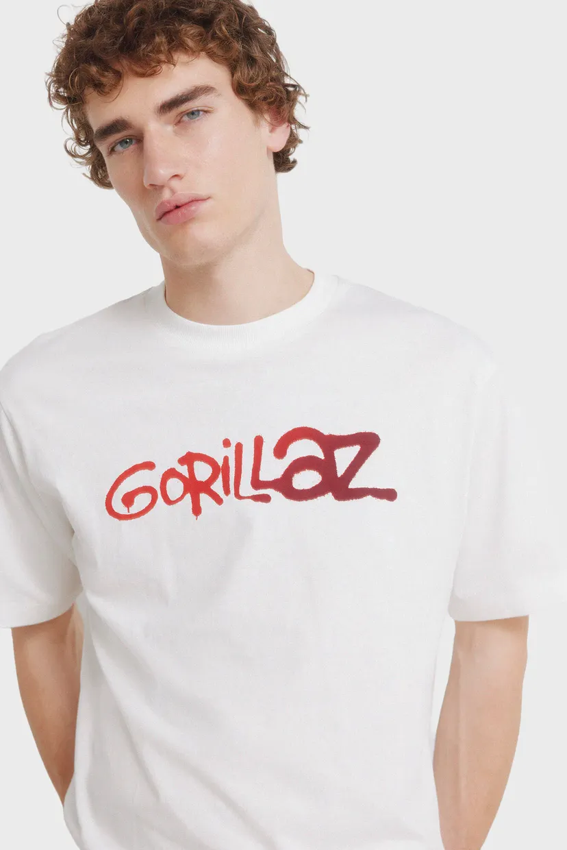 Чоловіча біла футболка Gorillaz 4