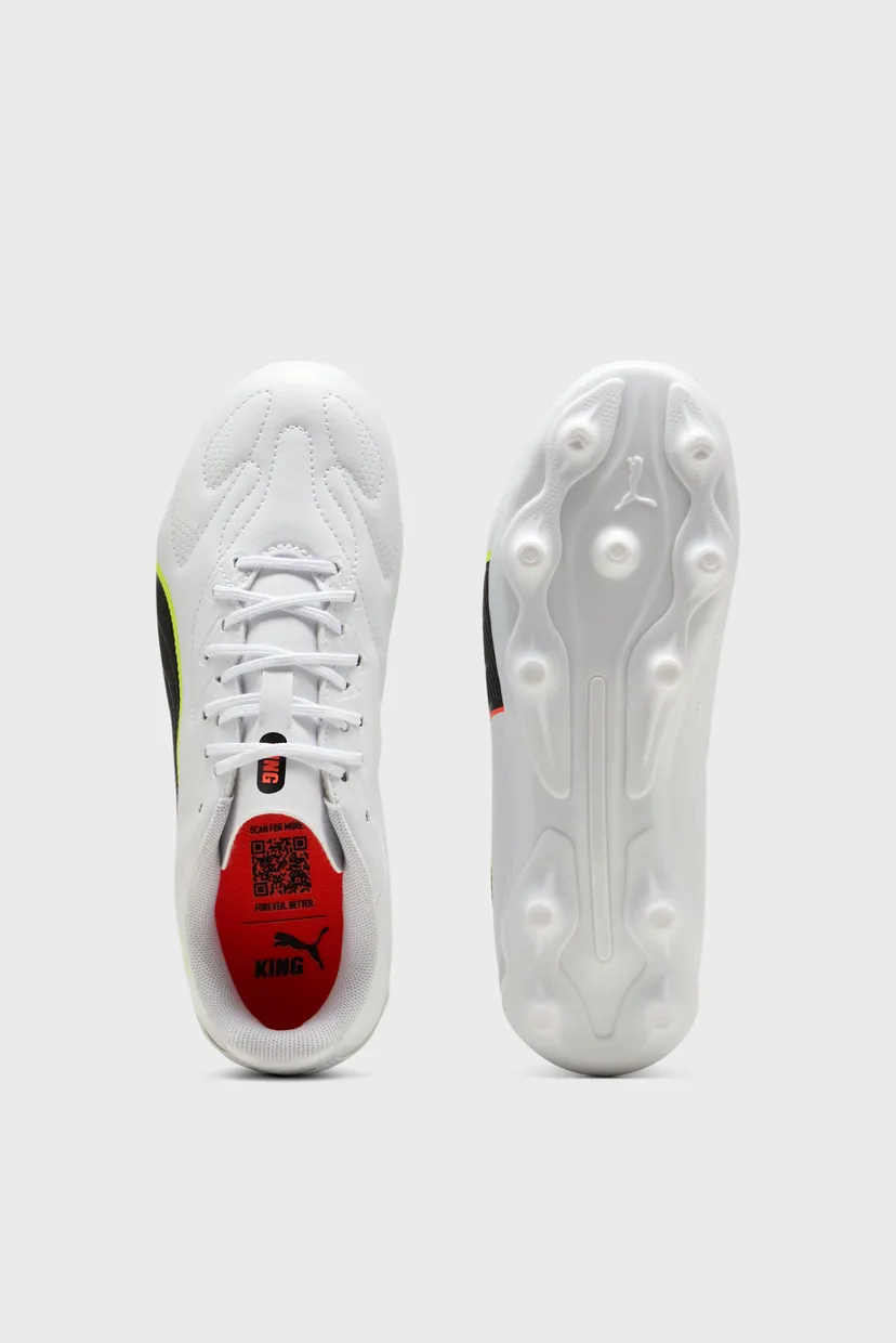 Детские белые бутсы KING 20 PLAY FG/AG Football Boots Youth 4