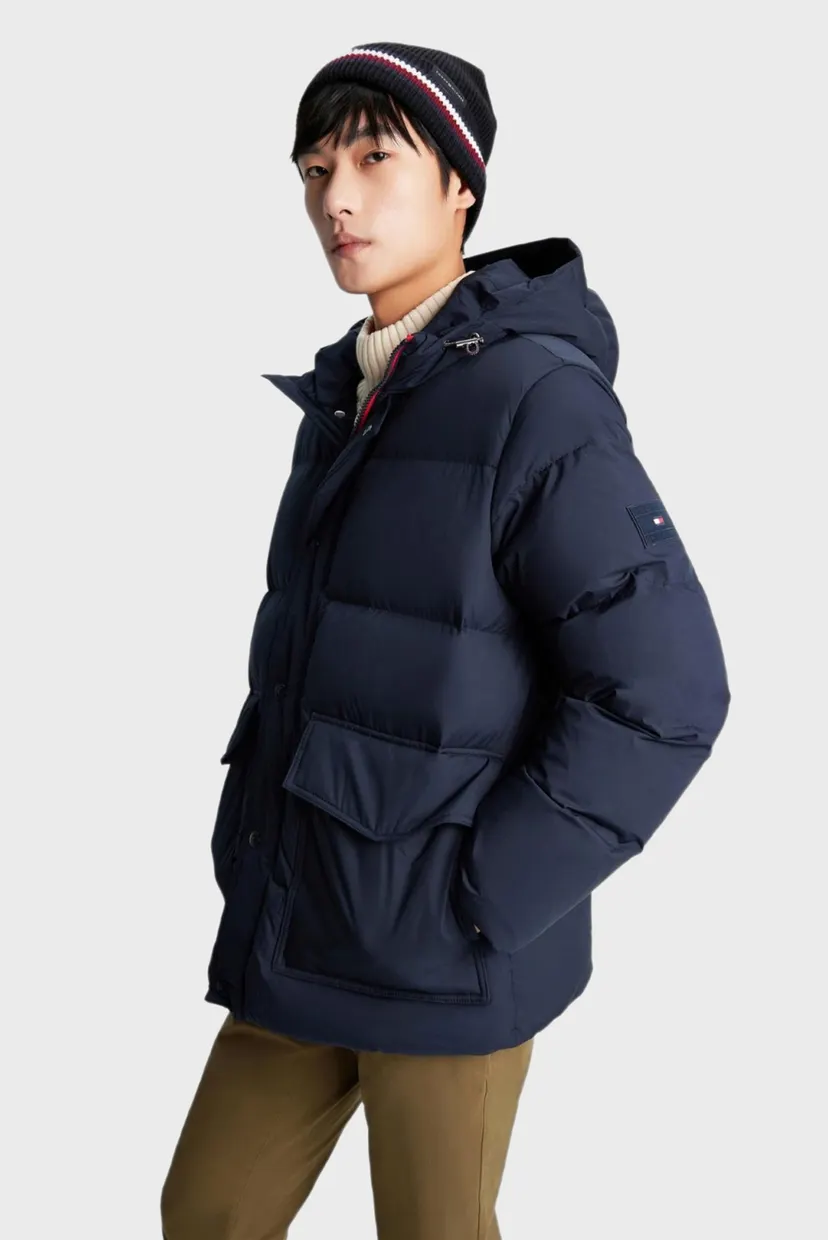 Чоловічий темно-синій пуховик ROCKIE DOWN HOODED JACKET 3