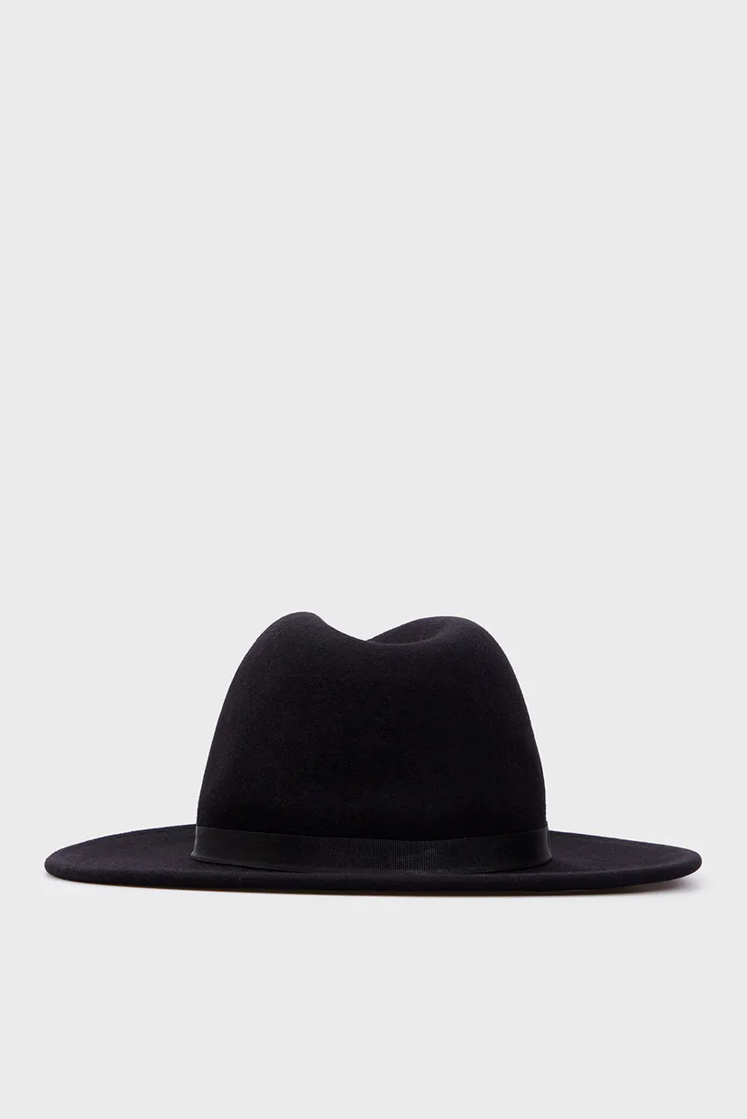 Женская черная шерстяная шляпа TH DISTINCT FEDORA 3