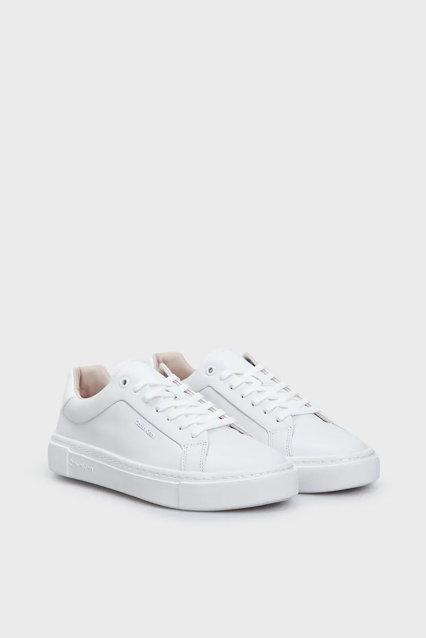 Женские белые кожаные сникерсы CUPSOLE LACE UP W/ML LTH 3