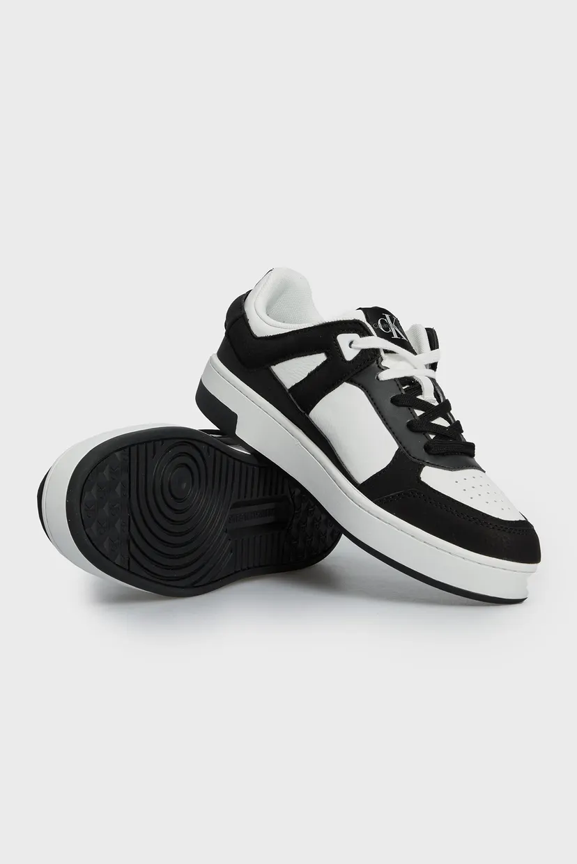 Жіночі чорні шкіряні снікерcи BASKET CUPSOLE LOW MIX ML FAD Calvin