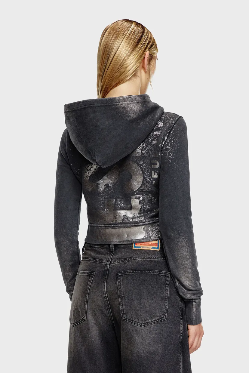 Женское черное худи F-SLIMMY-HOOD-P6 3