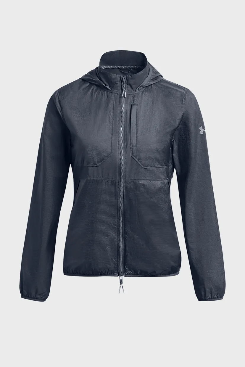 Женская темно-серая ветровка UA Run Trail Jacket-GRY 6