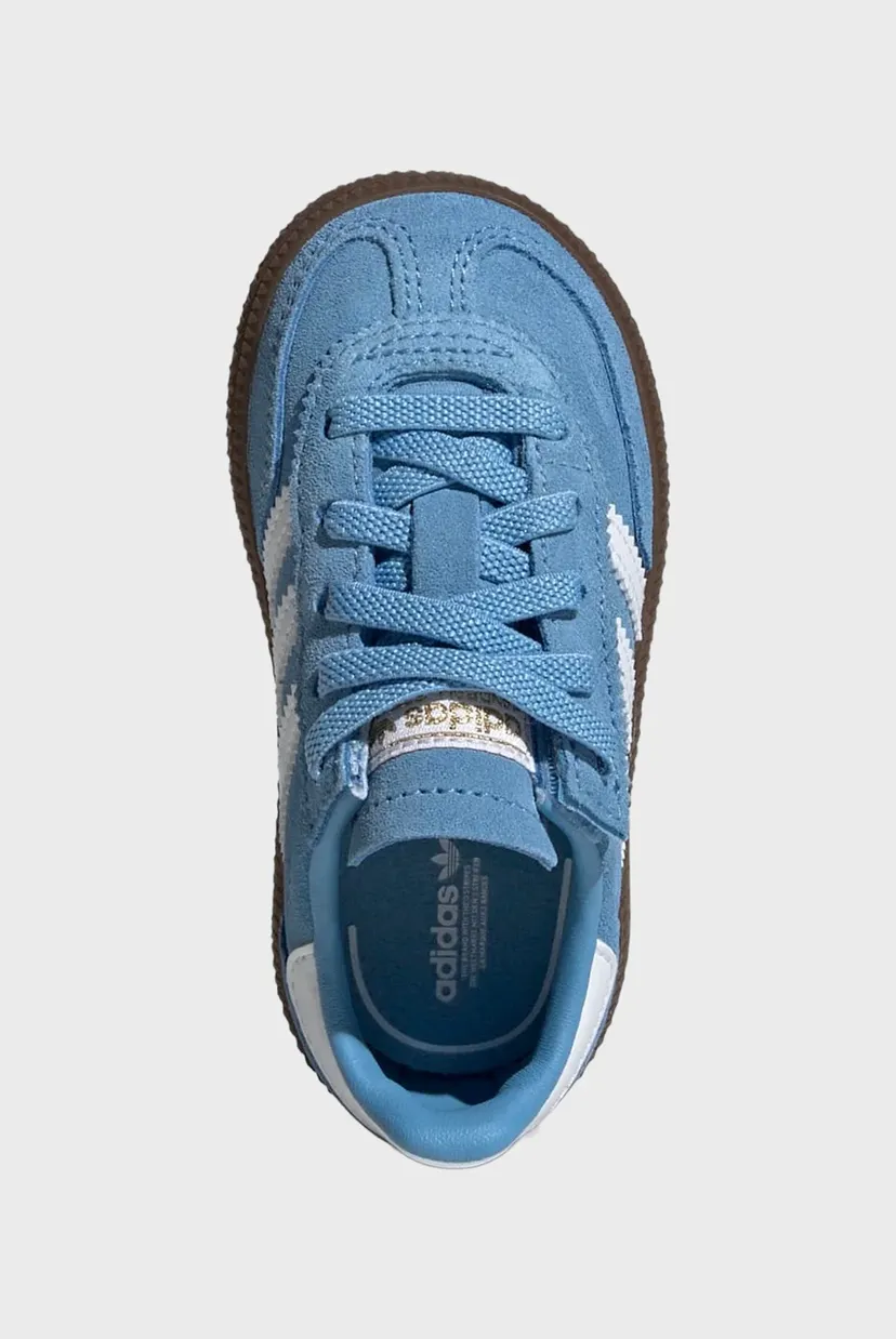 Дитячі блакитні замшеві снікерси Handball Spezial Comfort Closure Elastic Lace Kids 7