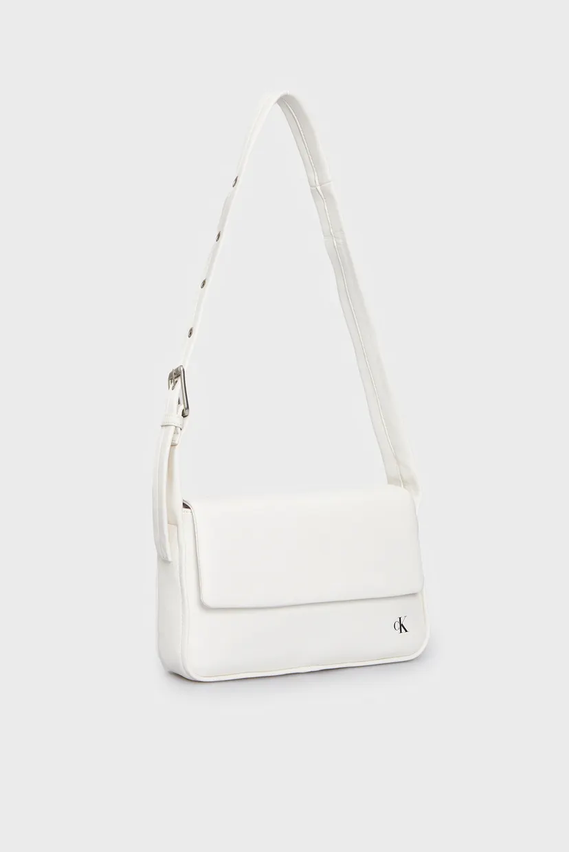 Женская белая сумка BLOCK FLAP SHOULDERBAG25 PU 4