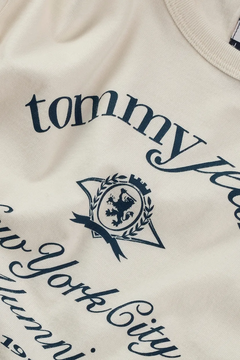 Женская белая футболка TJW SLIM CREST NYC RINGER 5