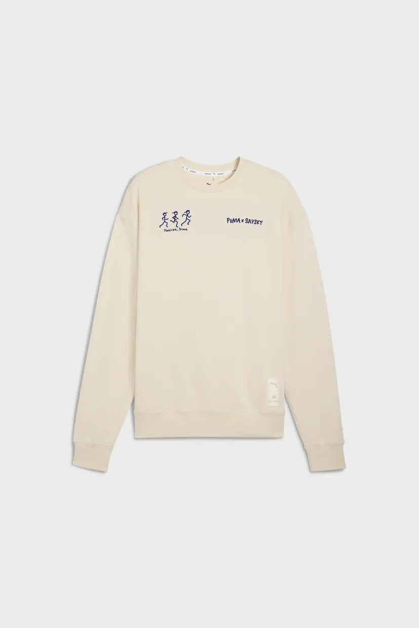 Бежевый свитшот PUMA x SAYSKY Knit Crew Sweatshirt (унисекс) 7