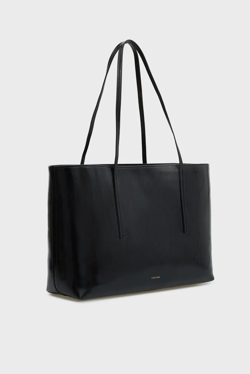 Жіноча чорна сумка FOIL GLOSSY TOTE 3