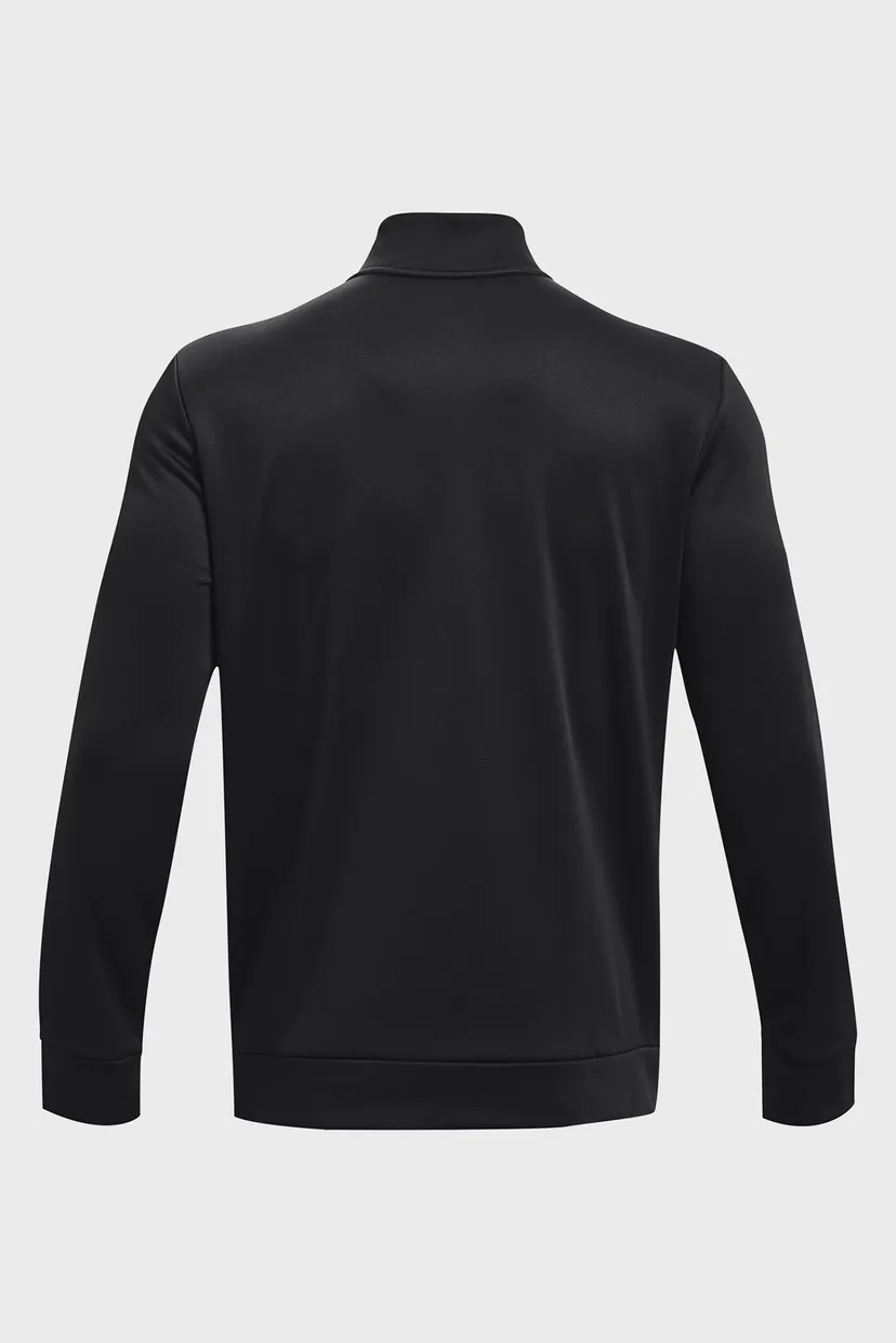 Мужская черная спортивная кофта UA Armour Fleece 1/4 Zip 6