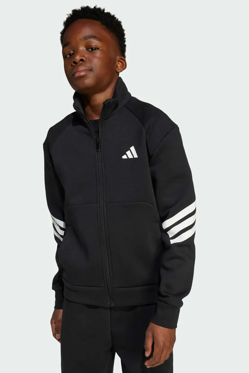 Детский черный спортивный костюм (кофта, брюки) Future Icons 3-Stripes Half-Zip Kids 4