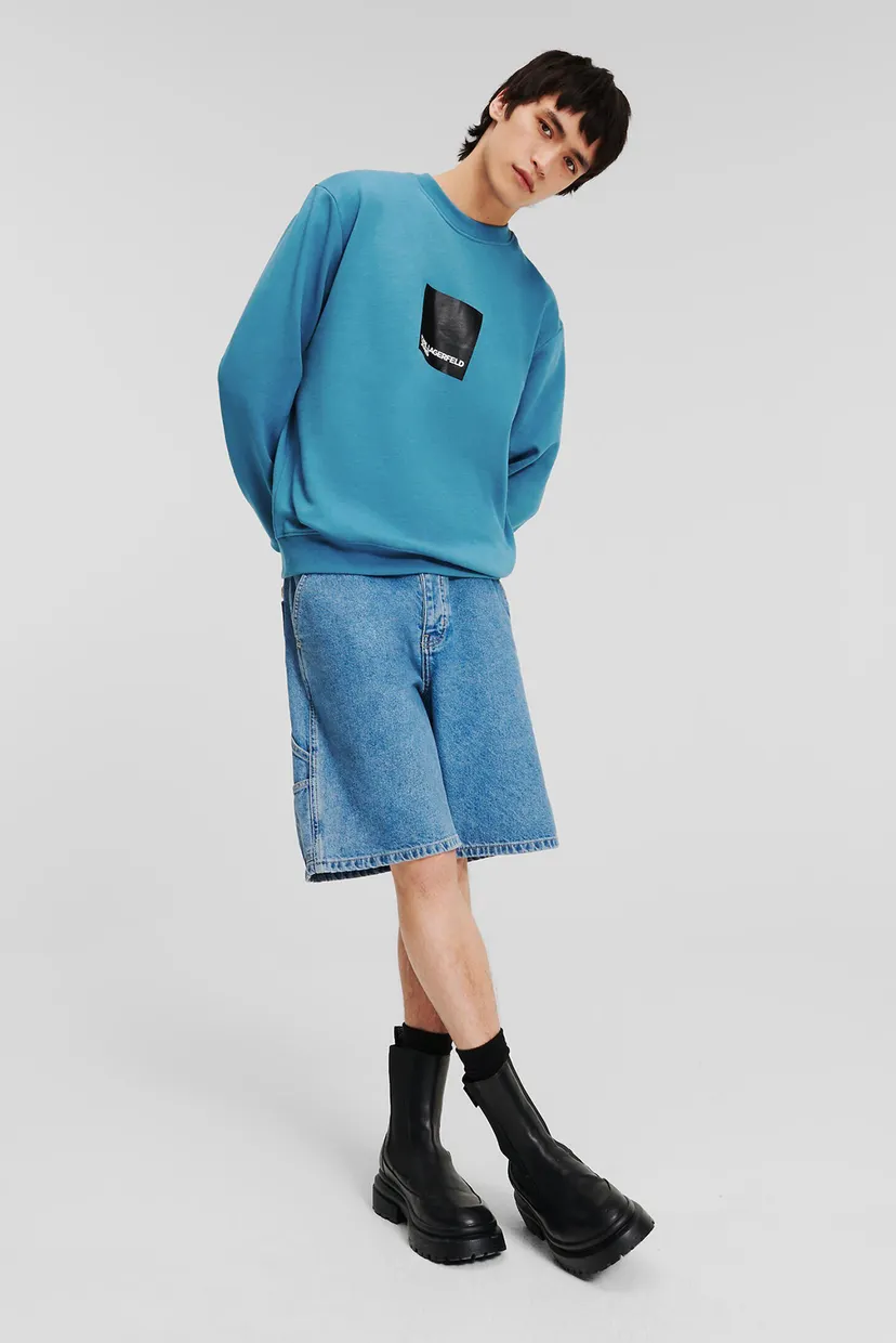 Мужской синий свитшот KLJ REGULAR LOGO SWEAT 3