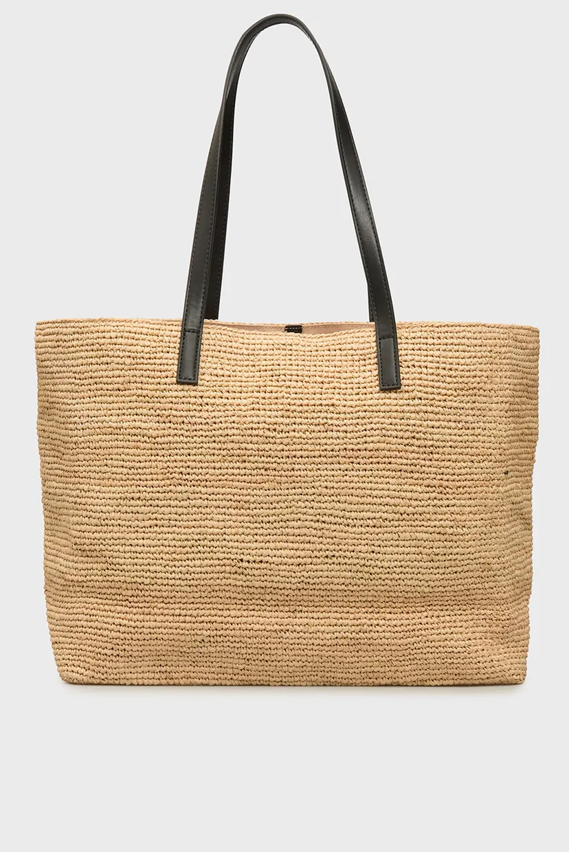 Жіноча бежева сумка RAFFIA CITY 4