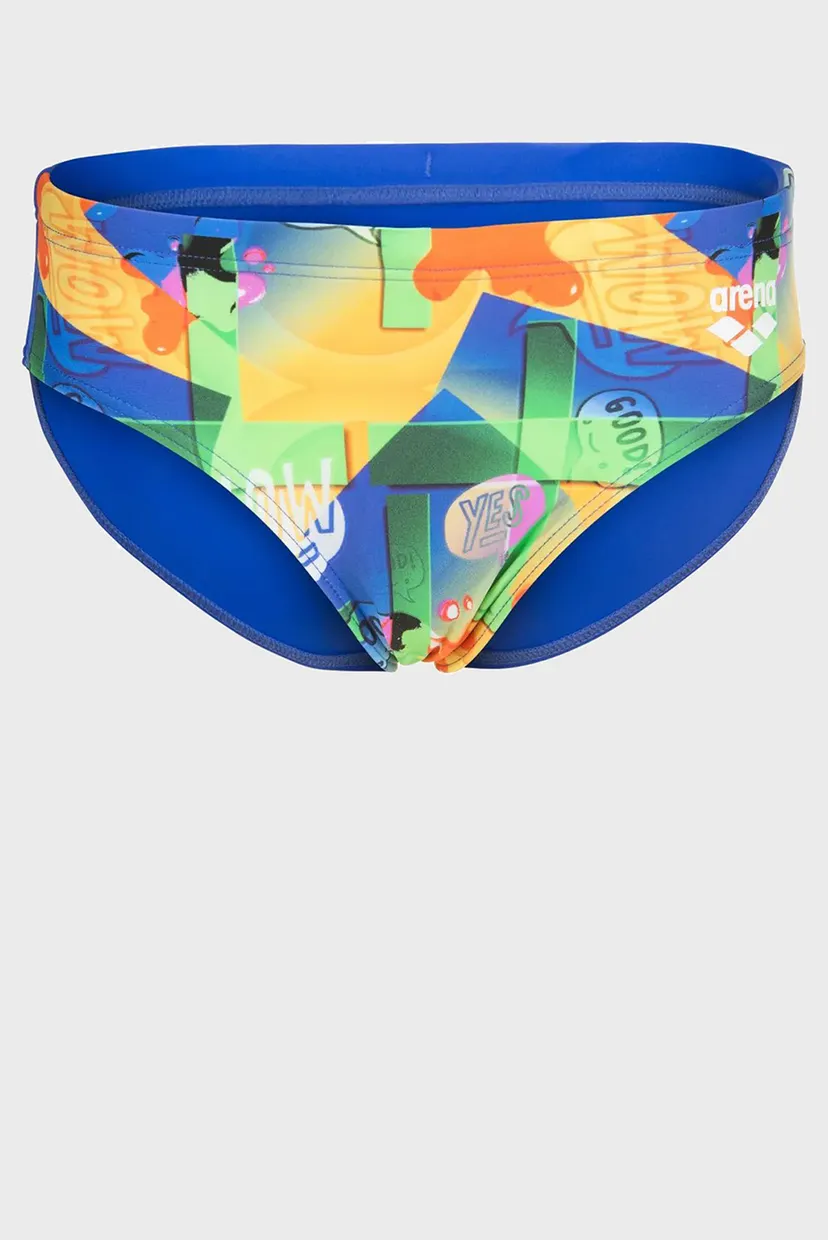 Детские синие плавки с узором STICKER SWIM BRIEFS 3