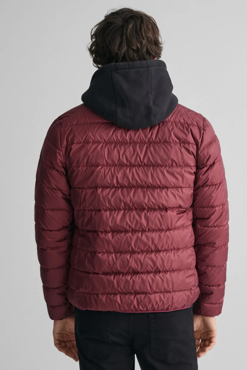 Чоловічий бордовий пуховик LIGHT DOWN JACKET 3