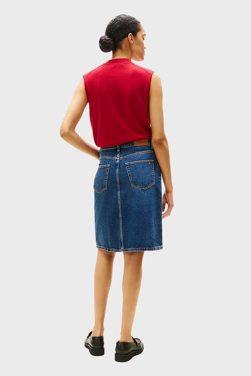 Жіноча синя джинсова спідниця DNM DEE STRAIGHT KNEE RW 3
