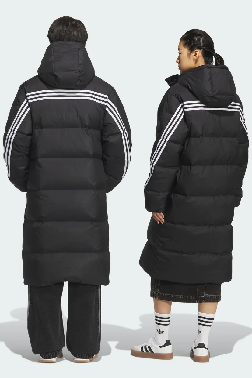 Черная куртка 3-Stripes Long Down (унисекс) adidas KC2564 — MD-Fashion