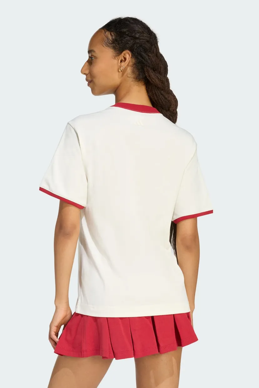 Женская белая футболка Seasonal Essentials Colorpop with Embroidered Graphic 3
