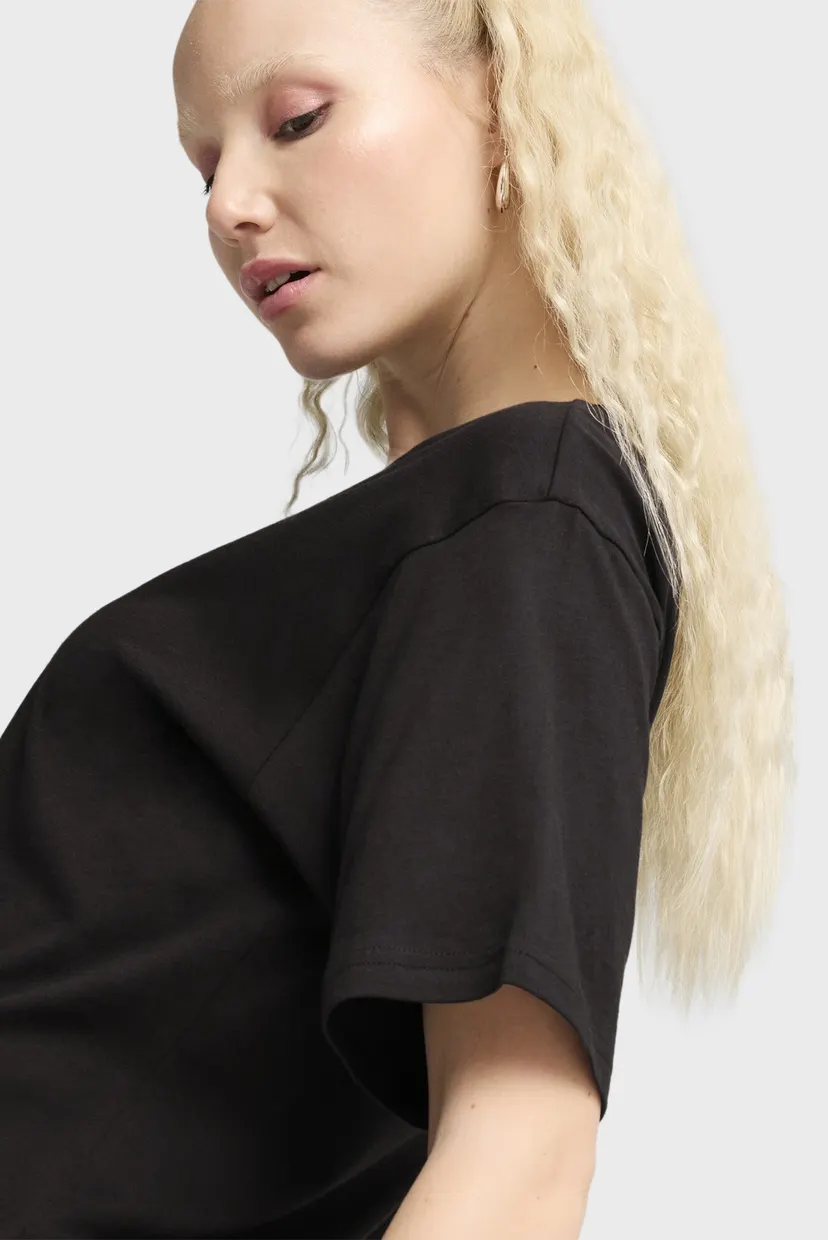 Жіноча чорна футболка ESS Relaxed Tee Women 5