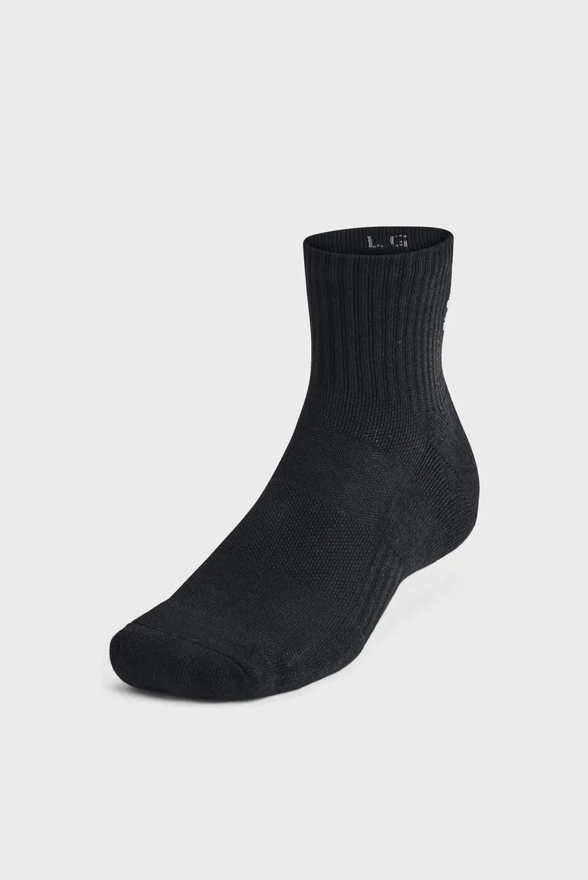 Черные носки (3 пары) Unisex UA TC 3pk Qtr 3